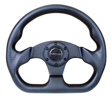 Load image into Gallery viewer, NRG Carbon Fiber Steering Wheel (320mm) Flat Bottom Matte Black Carbon - ST-009CF/MB