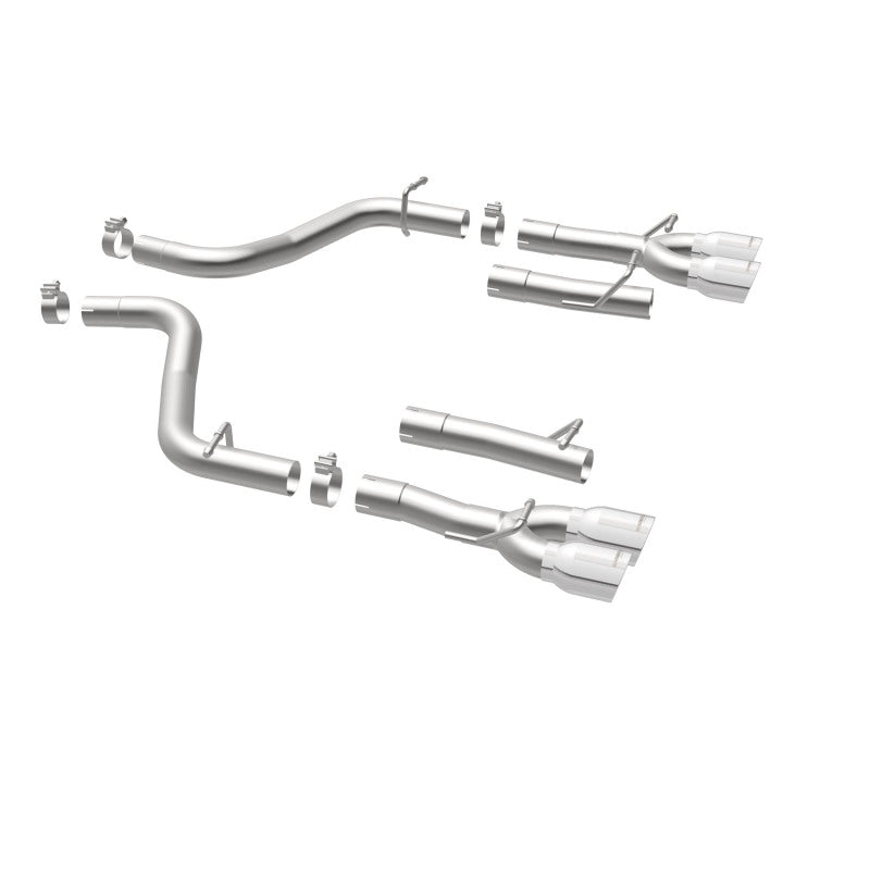 MagnaFlow Axle-Back, SS, 2.5in, Quad Split Rear 3.5in Tip 2015 Dodge Challenger 3.6L V6 - 19218