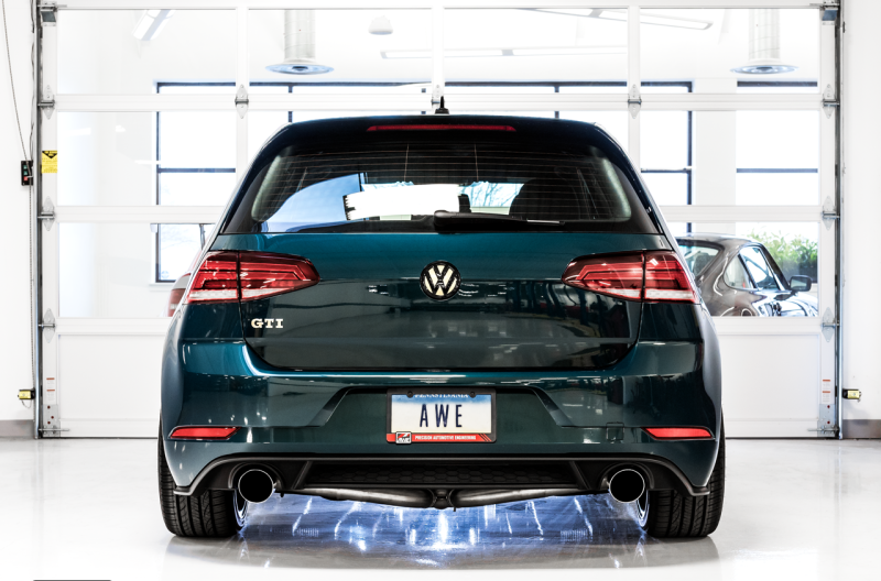 AWE Tuning Volkswagen GTI MK7.5 2.0T Track Edition Exhaust w/Chrome Silver Tips 102mm - 3020-32042