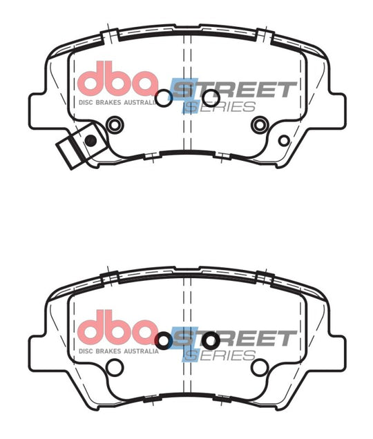 DBA 17-20 Hyundai Elantra (w/280mm Front Rotor) Front Street Series Brake Pads - DB2443SS