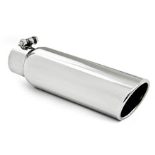 Load image into Gallery viewer, MBRP Universal Tip 3.5in OD 2.5in Inlet 12in L Angled Cut Rolled End Clampless No-Weld T304 - T5148