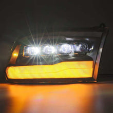 Load image into Gallery viewer, AlphaRex 09-18 Dodge Ram 1500HD NOVA LED Projector Headlights Plank Style Design Alpha Black w/DRL - 880541