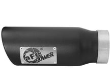 Load image into Gallery viewer, aFe MACH Force-Xp Universal Exhaust Tip 3-1/2ININ x 4-1/2IN Outlet x 12IN Black Left Side Exit - 49T35452-B12