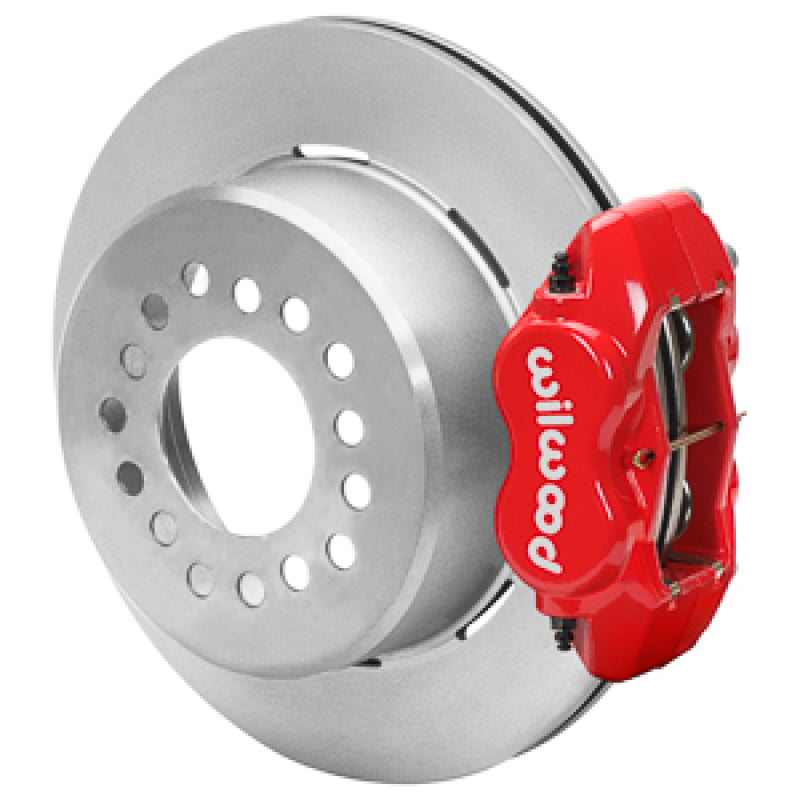 Wilwood Chevy Monte Carlo Forged 4 Piston DynaPro Red Caliper HP32 VV Plain Rotor - 11.00x0.81 - 140-17120-R