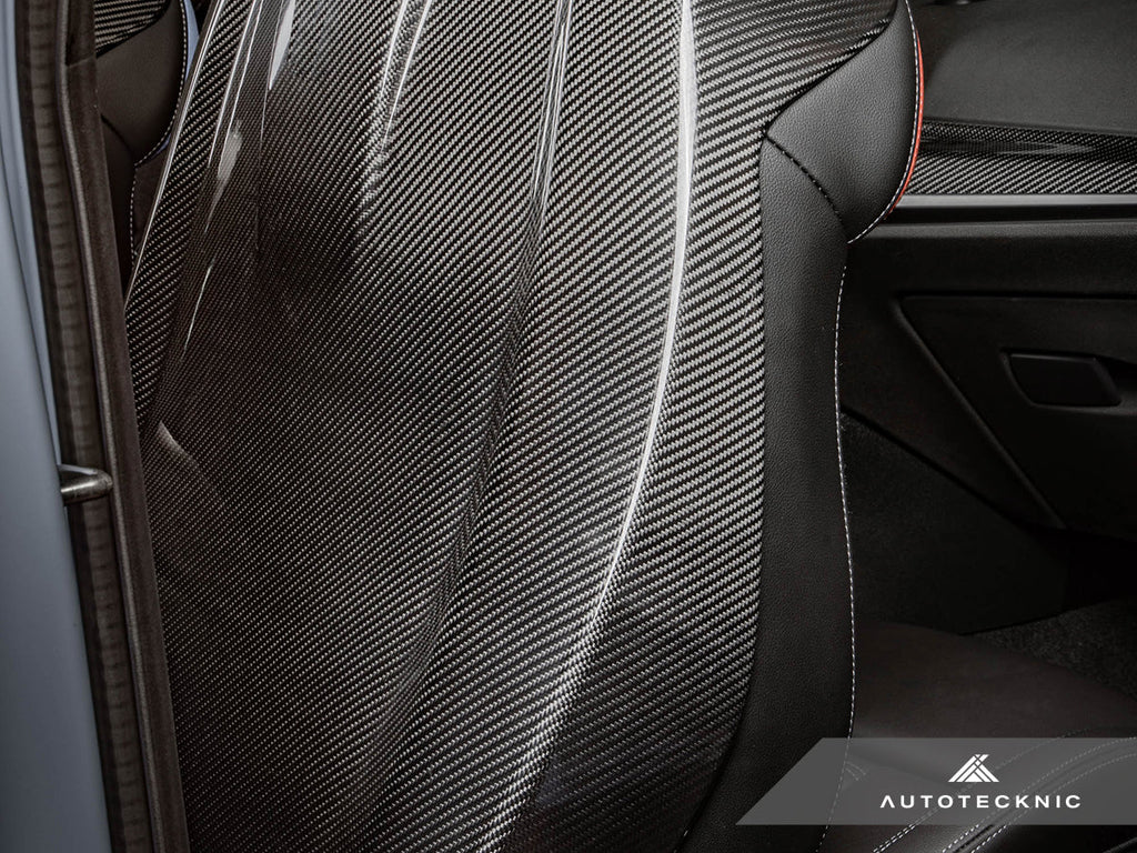 AutoTecknic Dry Carbon Full Seat Back Cover Set - BMW F91/ F92 M8