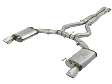 Load image into Gallery viewer, aFe MACHForce XP 3in Sport Tone Cat-Back Exhausts w/ Polished Tips 15-17 Ford Mustang V6/V8 - 49-33087-P