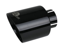 Load image into Gallery viewer, aFe Takeda 409 SS Clamp-On Exhaust Tip 2.5in. Inlet / 4.5in. Outlet / 7in. L - Black - 49T25454-B071