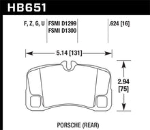 Load image into Gallery viewer, Hawk 12-13 Porsche 911 Turbo HPS 5.0 Rear Brake Pads - HB651B.624