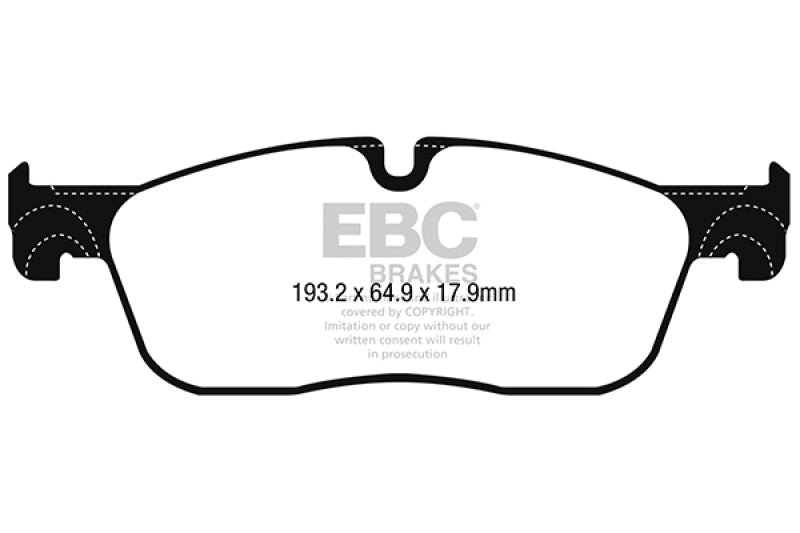 EBC 2017+ Jaguar F-Pace Ultimax2 Front Brake Pads - UD18381