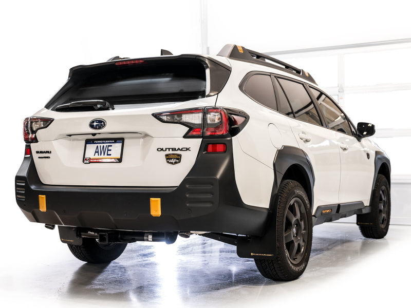 AWE Tuning 20-25 Subaru Outback (Wilderness & XT) 0FG Cat-Back Exhaust w/Dual BashGuards - 3015-38246