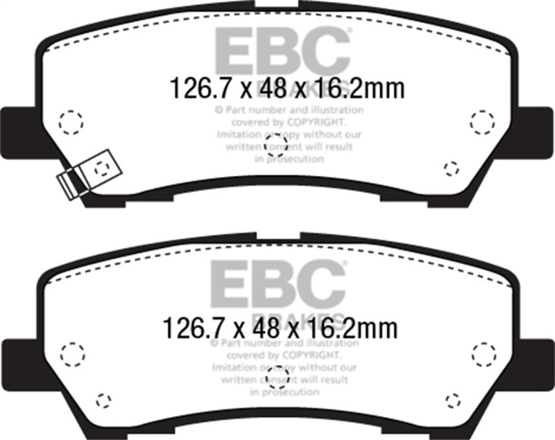 EBC 2015+ Ford Mustang 5.0L (w/Performance Package) Bluestuff Rear Brake Pads - DP53043NDX
