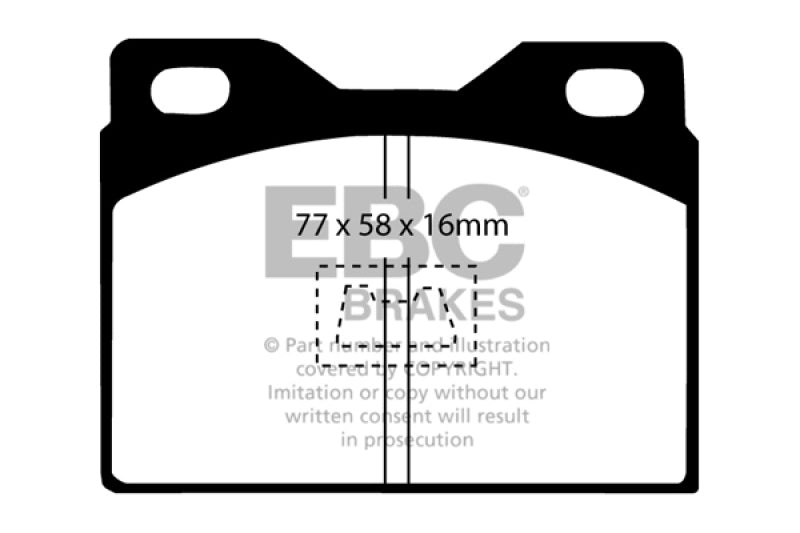 EBC 76-85 Porsche 924 2.0 Yellowstuff Front Brake Pads - DP4220R