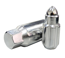 Load image into Gallery viewer, NRG 500 Series M12 X 1.5 Bullet Shape Steel Lug Nut Set - 21 Pc w/Lock Key - Silver - LN-LS500SL-21