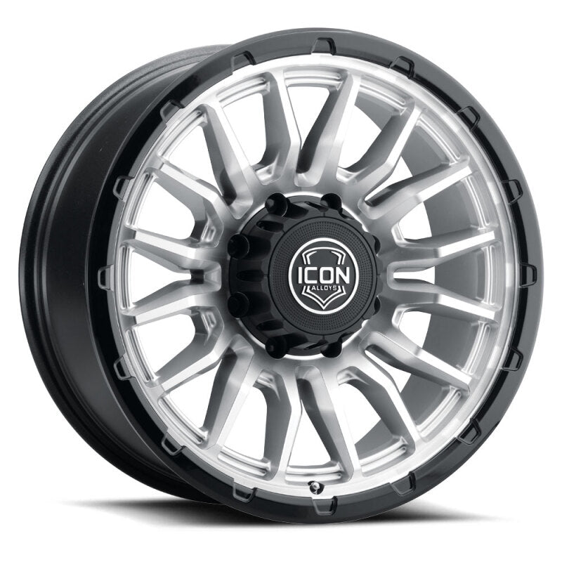 ICON Alloys Cajon 20x9 / 8x170 / 6mm / 5.25in BS Silver Machined Wheel w/ GB Lip - 8320908152SMGB