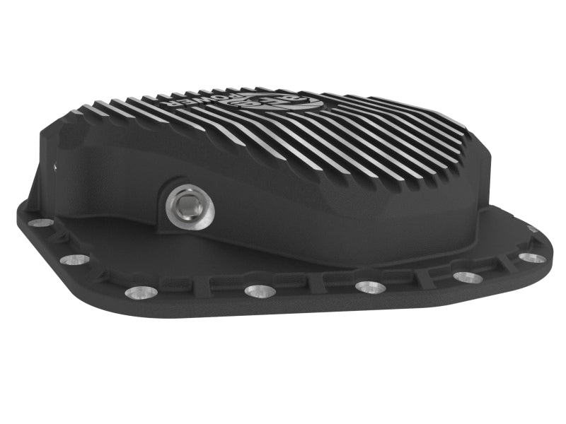 aFe POWER Pro Series Rear Diff Cover Black w/ Machined Fins Ford F-250/350 23-26 (Sterling 11.6) - 46-71490B