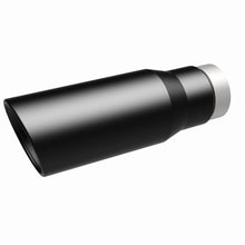Load image into Gallery viewer, MagnaFlow Tip Stainless Black Coated Single Wall Round Single Outlet 5in Dia 3.5in Inlet 14.5in L - 35237