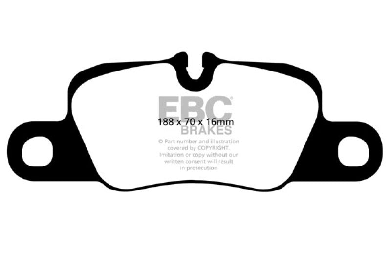 EBC Racing 12-15 Porsche 911 (991) Carrera S 3.8L (Cast Iron Rotors Only) RP-1 Race Rear Brake Pads - DP81858RP1