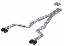 Load image into Gallery viewer, MBRP 17-Up Dodge Challenger 5.7L/6.2L/6.4L Carbon Fiber Quad Tip T304 Catback Exhaust - S71133CF