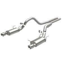 Load image into Gallery viewer, MagnaFlow 13 Ford Mustang Dual Split Rear Exit Stainless Cat Back Performance Exhaust (Street) - 15149