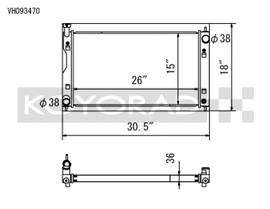 Koyo 17-22 Subaru Impreza 2.0L Non-Turbo / 18-22 Crosstrek 2.0/2.5L Non-Turbo Aluminum Radiator - VH093470