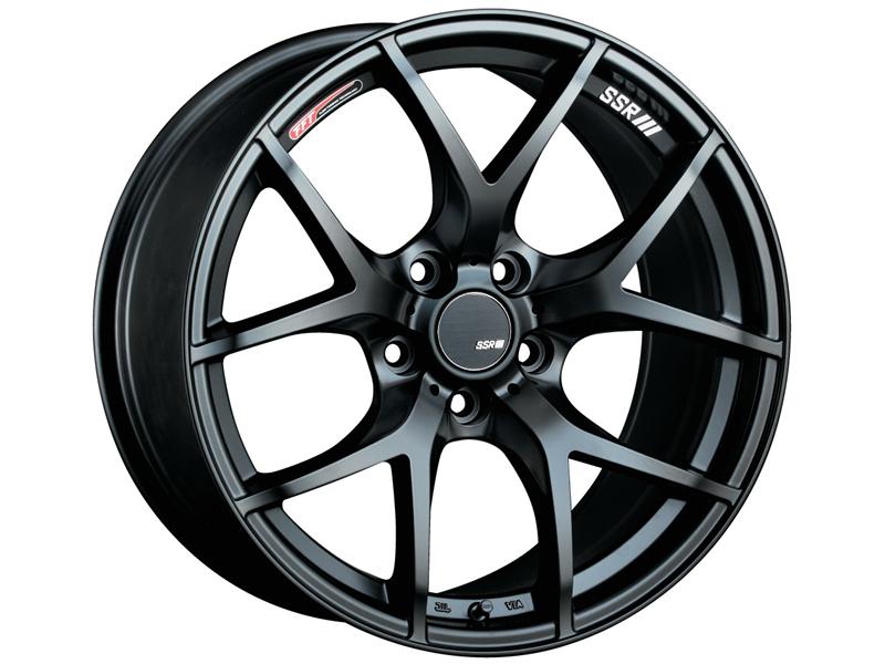 SSR GTV03 18x8.5 5x114.3 40mm Offset Flat Black Wheel 05-07 STI / 11+ tC - T618850+4005GMB