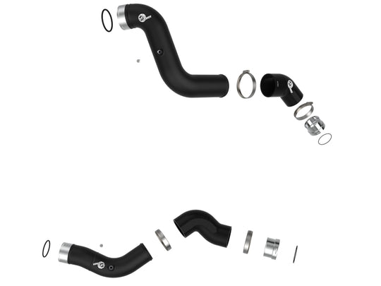aFe 23-25 GM Colorado/Canyon L4-2.7L BladeRunner Aluminum Hot and Cold Charge Pipe Kit - Black - 46-20744-B