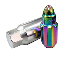 Load image into Gallery viewer, NRG 500 Series M12 X 1.5 Bullet Shape Steel Lug Nut Set - 21 Pc w/Lock Key - Neochrome - LN-LS500MC-21
