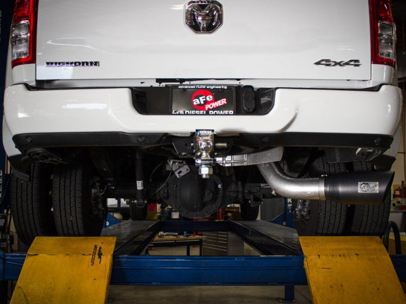 aFe ATLAS 5in Alum Steel DPF-Back Exhaust System w/Black Tip 19-20 Ram Diesel Trucks L6-6.7L (td) - 49-02075-B