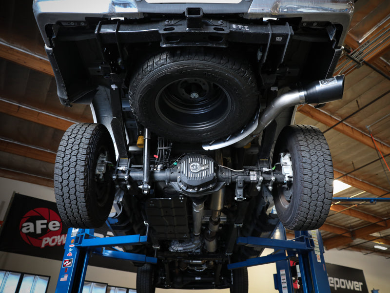 aFe Apollo GT Series 3-1/2in 409 SS Axle-Back Exhaust 17-20 Ford F-250/F-350 6.2/7.3L w/ Black Tips - 49-43116-B