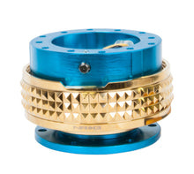 Load image into Gallery viewer, NRG Quick Release Kit - Pyramid Edition - New Blue Body / Chrome Gold Pyramid Ring - SRK-210NB/CG