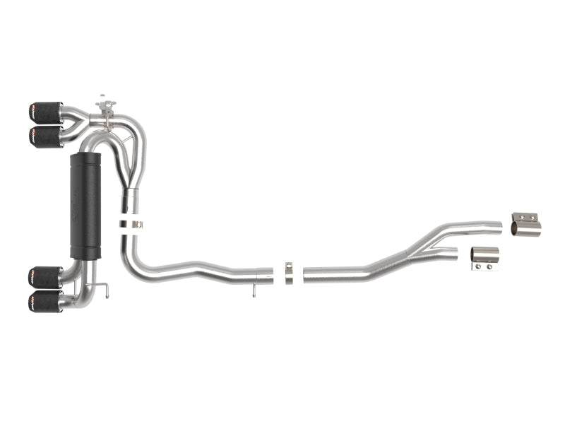 aFe MACHForce XP Exhausts Cat-Back SS 19-21 BMW M2 Competition L6-3.0L w/Carbon Fiber Tips - 49-36350-C