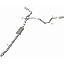 Load image into Gallery viewer, MagnaFlow 2019 Chevy Silverado 1500 V8 5.3L Street Series Dual Split Exit Exhaust w/ Polished Tips - 19473