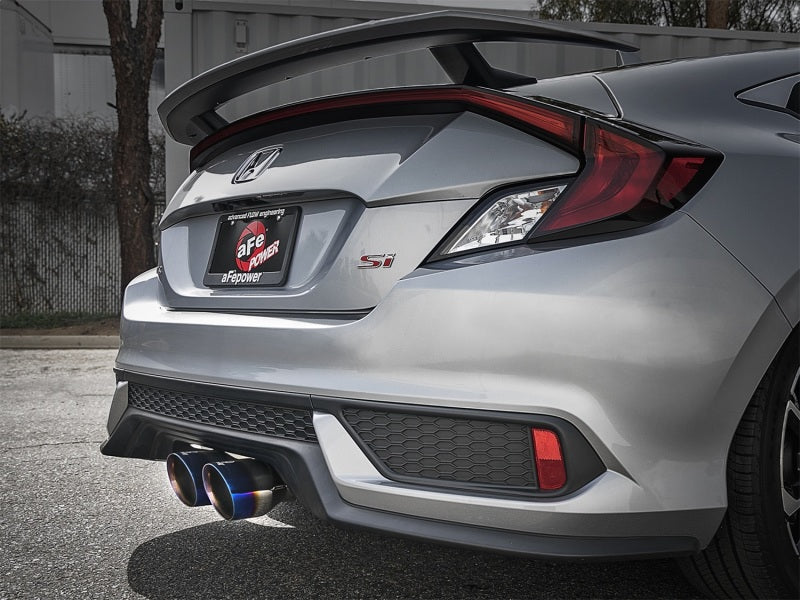 aFe Takeda 3in 304 SS Cat-Back Exhaust System w/ Blue Tips 2017 Honda Civic Si I4 1.5L (t) - 49-36618-L