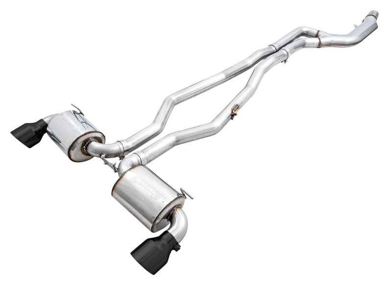 AWE Tuning 2020 Toyota Supra A90 Non-Resonated Touring Edition Exhaust - 5in Diamond Black Tips - 3020-33072
