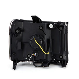AlphaRex 07-13 GMC Sierra 1500 (No Clsc) LUXX-Series LED Proj HL Jet Blk w/Actv Lgt & Seq.Sig / DRL - 880097