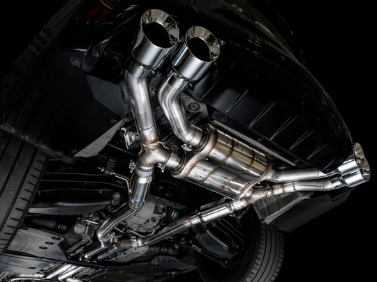 AWE Tuning 2021+ Cadillac CT4-V Blackwing SwitchPath Exhaust - Chrome Silver Tips - 3025-42436