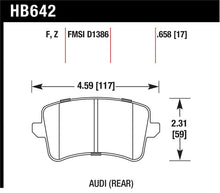 Load image into Gallery viewer, Hawk 09-10 Audi A4/A4 Quattro/A5 Quattro/Q5/S5 / 10 S4 HPS Street Rear Brake Pads - HB642F.658