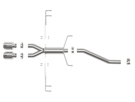 aFe Takeda 2.5in 304SS Axle-Back Exhaust System 17-19 Honda Civic Type R L4-2.0L (t) - Polished Tip - 49-36626-P