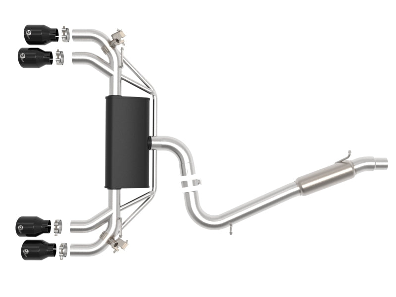 aFe POWER MACH Force-Xp 15-19 Volkswagen Golf R L4-2.0L(T) 304 SS Cat-Back Exhaust System - Black - 49-36430-B