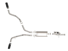 Load image into Gallery viewer, aFe Gemini XV 3in 304 SS Cat-Back Exhaust w/ Cutout 09-18 GM Trucks 4.3L/4.8L/5.3L w/ Black Tips - 49-34133-B