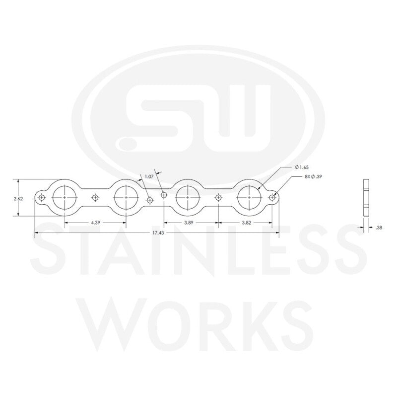 Stainless Works Chevrolet LS1/LS6 Round Port Header 304SS Exhaust Flanges 1-5/8in Primaries - HFLS1163
