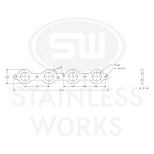 Load image into Gallery viewer, Stainless Works Chevrolet LS1/LS6 Round Port Header 304SS Exhaust Flanges 1-5/8in Primaries - HFLS1163