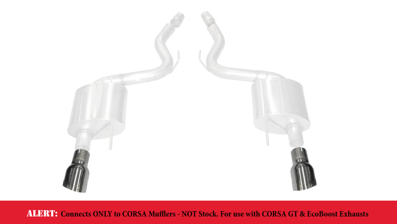 Corsa 2015-2025 Ford Mustang GT 3.0in Inlet / 4.5in Outlet Polished Tip Kit (For Corsa Exhaust Only) - 14346