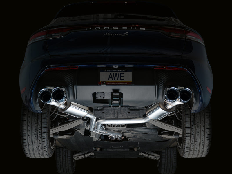 AWE Tuning 19-21 Porsche Macan 3.0T/2.9TT Touring Edition Cat-Back Exhaust w/ Chrome Silver Tips - 3015-42951
