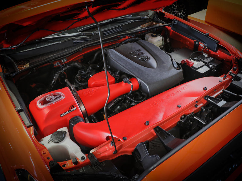 aFe 16-23 Toyota Tacoma V6 3.5L Momentum GT Red Edition Cold Air Intake System w/ Pro DRY S Filter - 51-76005-R
