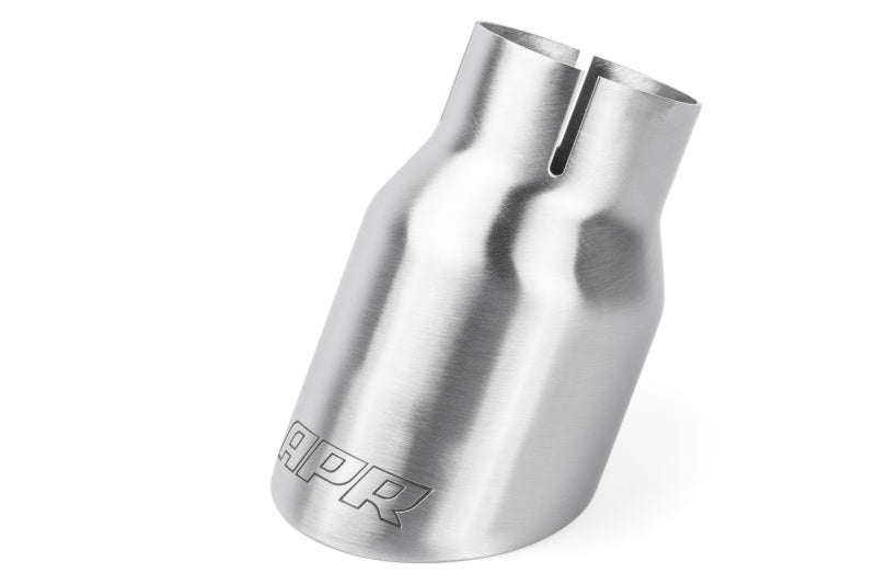 APR Double-Walled 3.5in Slash-Cut Tips - Brushed Silver - Set of 2 - TPK0007