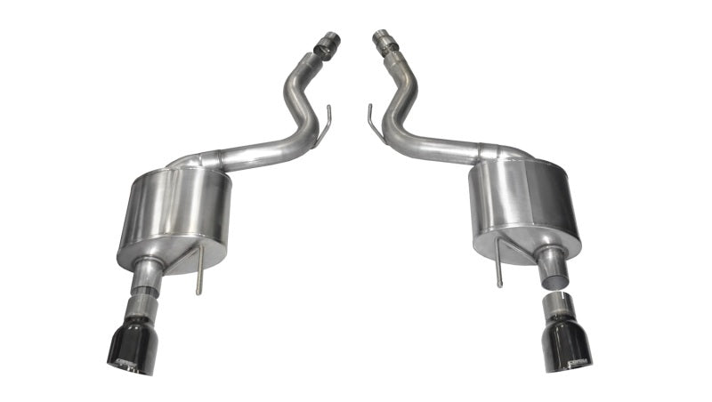 Corsa 2015-2017 Ford Mustang GT 5.0 3in Axle Back Exhaust Black Dual 4.5in Tip Sport - 14326BLK