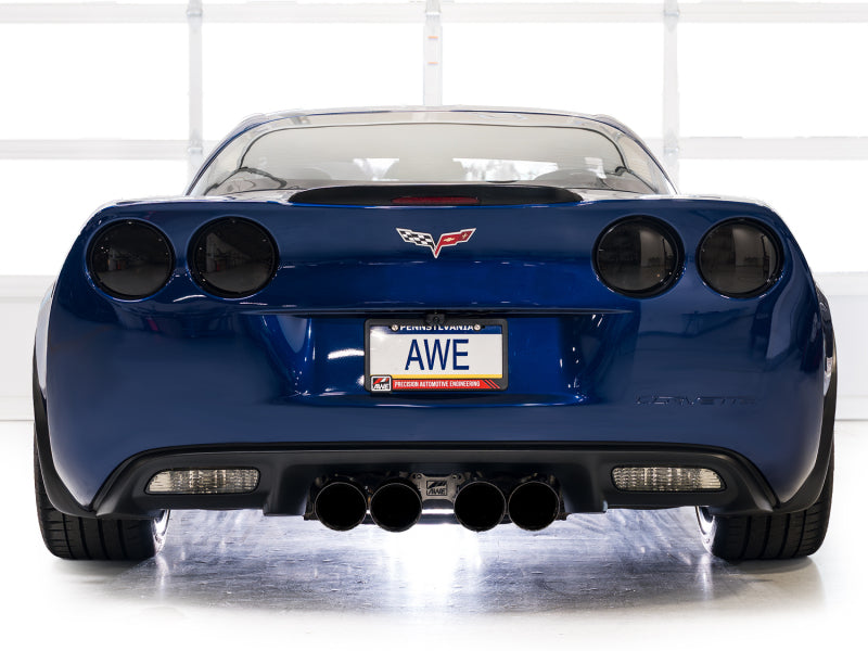 AWE Tuning C6 Chevrolet Corvette Z06/ZR1 Touring Edition Axle-Back Exhaust w/ Diamond Black Tips - 3015-43606