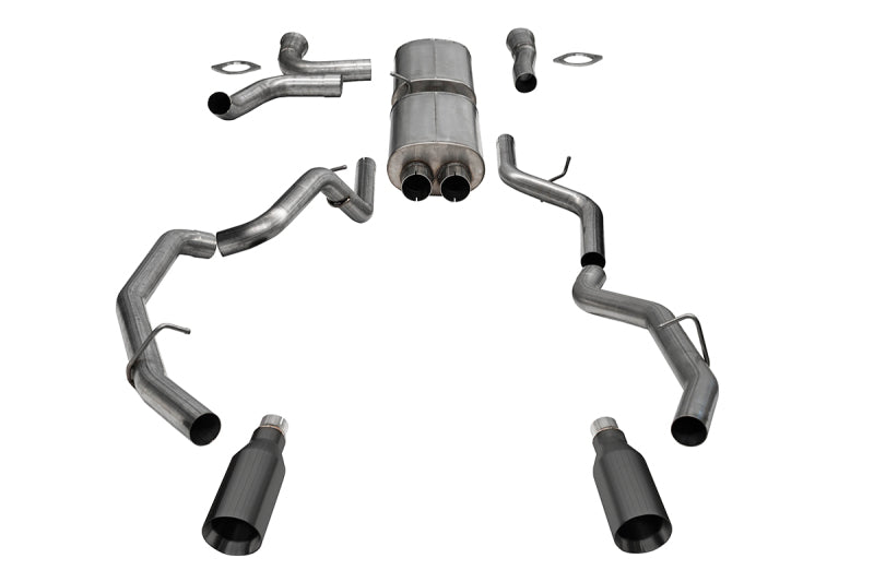 Corsa 25-26 RAM 1500 RHO Crew Cab 3.0L T Cat-Back Dual Rear Exit w/ 5in Single Gun Metal Pro Series - 21389GNM
