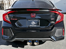 Load image into Gallery viewer, aFe Takeda 3in 304 SS Cat-Back Exhaust System w/ Blue Tips 2017+ Honda Civic Si 4Dr I4 1.5L (t) - 49-36621-L